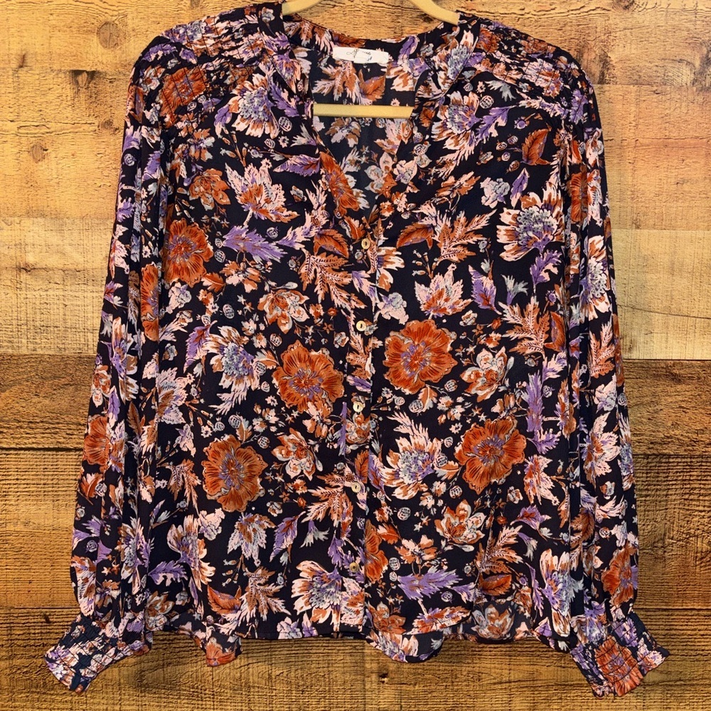 Beacon Apparel Floral Blouse
